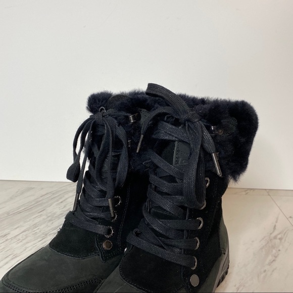 New! Pajar Abbie Sheepskin Black Winter Boot 5 5.5 - Picture 9 of 13